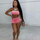 Solid Velvet Two Piece Shorts Sets luxury styles