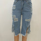 YAYA Women Jeans Hole Ripped