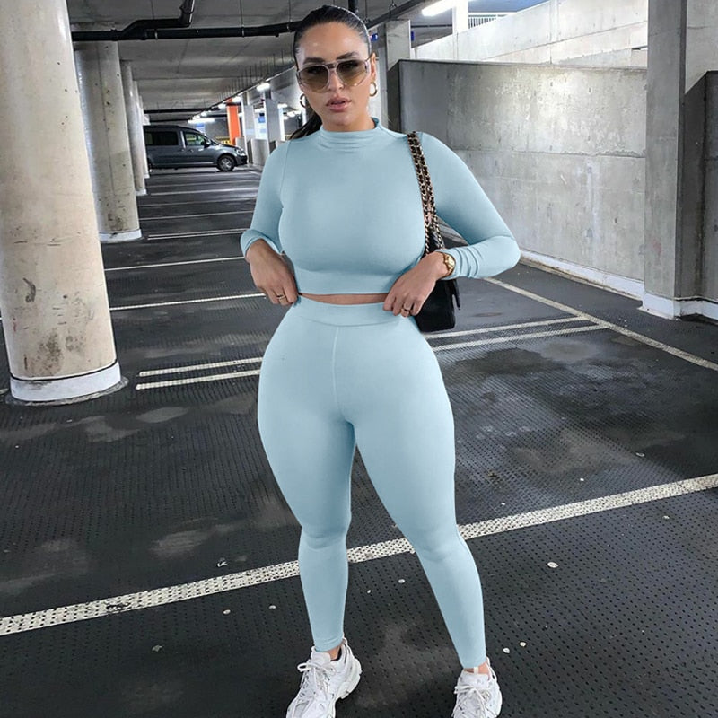 Winter Women Sport Fitness 2 Two Piece Set