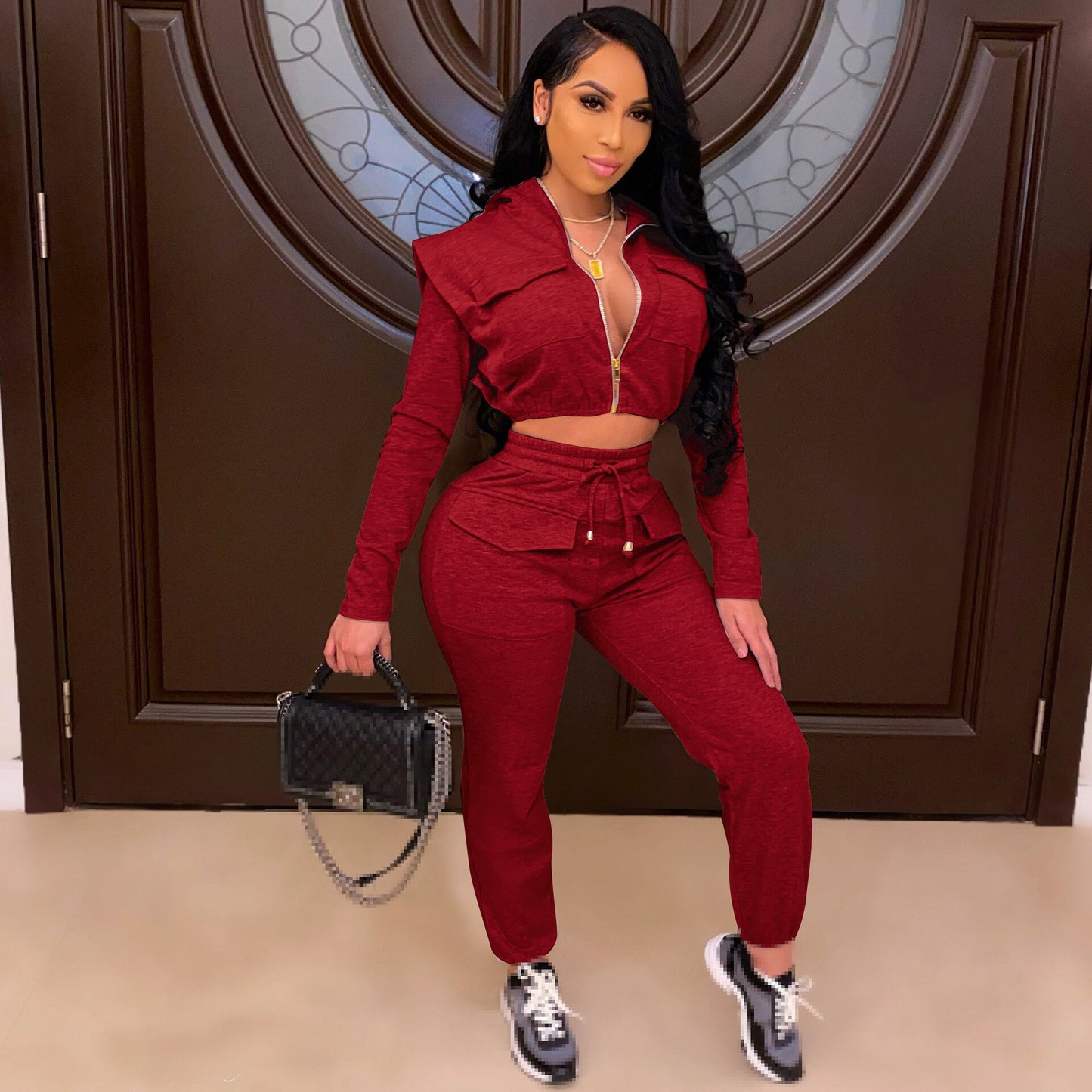 tracksuit two piece women set sexy