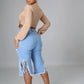 YAYA Women Jeans Hole Ripped