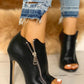 Thin High Heels 11cm Zipper Peep Toe gladiator pumps