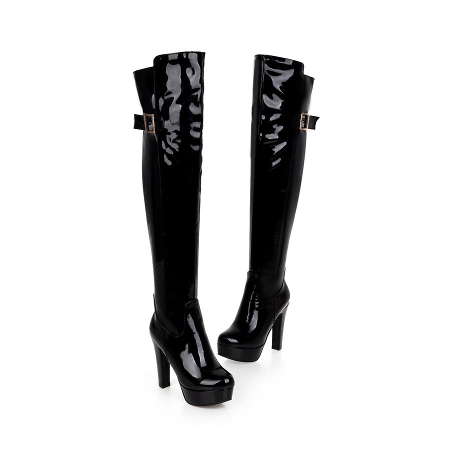 Over the Knee Boots Women Platform Fashion