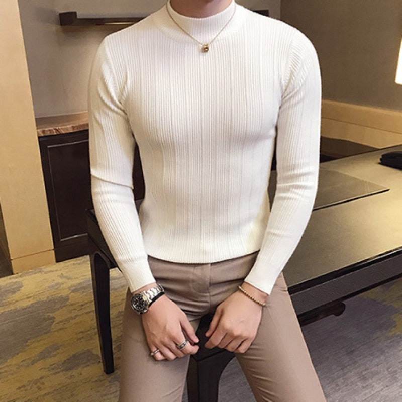 Men Casual Striped Solid Sweater