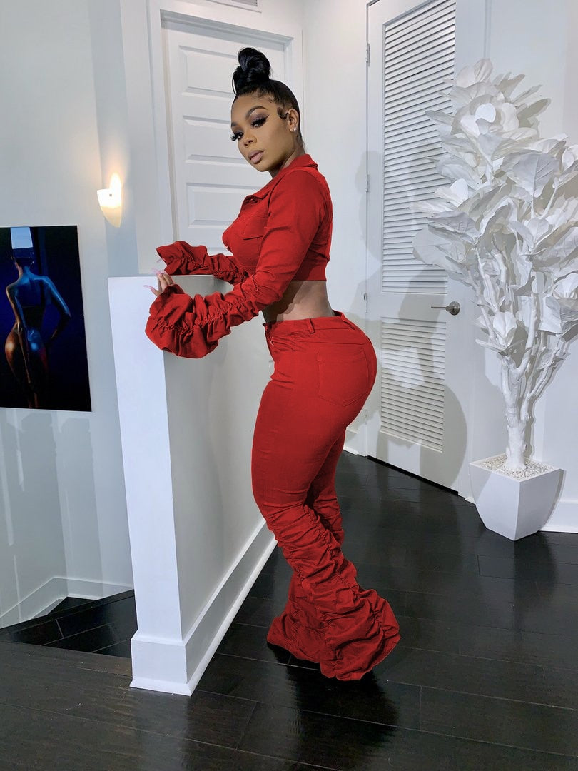 stacked leggings fall clothes for women set