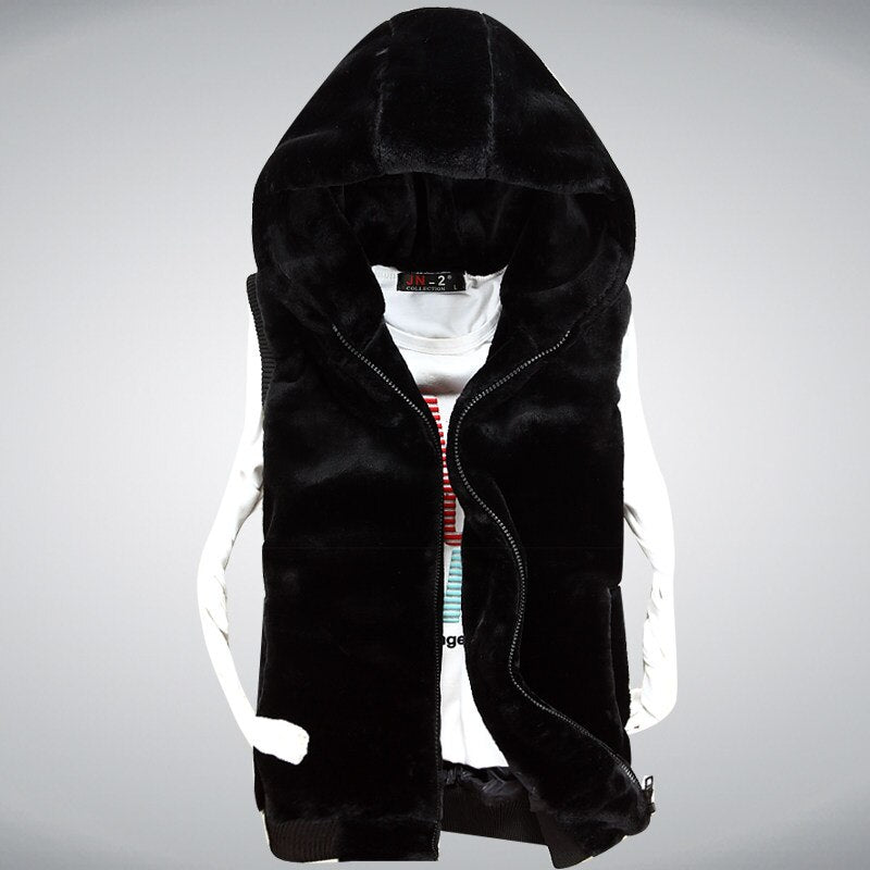 Men Winter Coral Velvet Hoodie