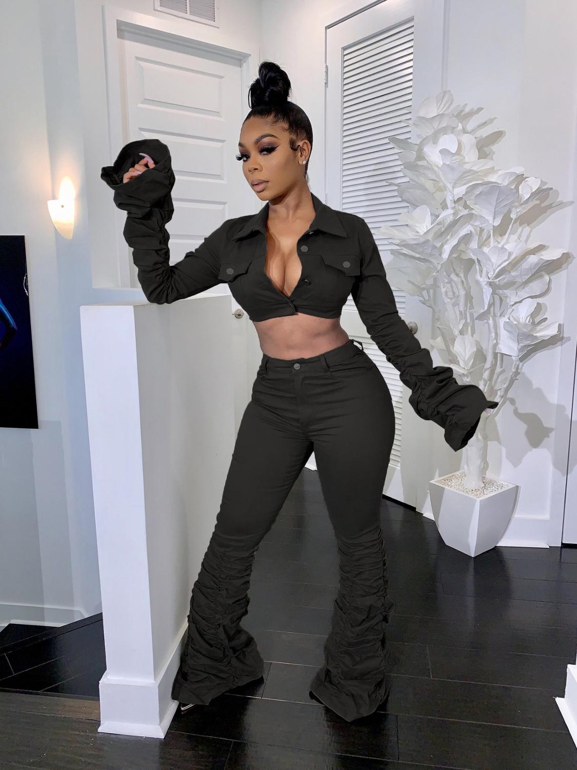 stacked leggings fall clothes for women set