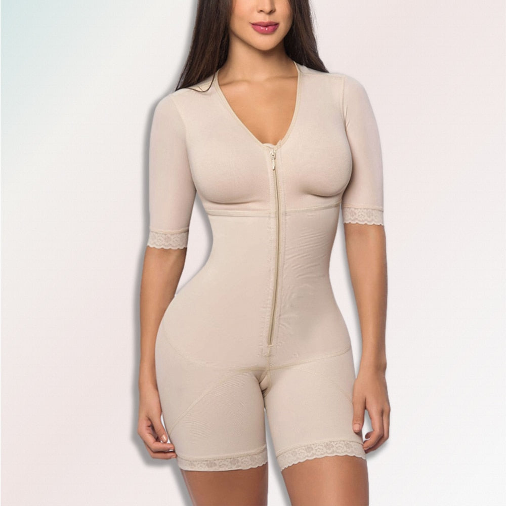 Women  Faja Bodysuit With Cups, Waist Corset
