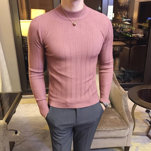 Men Casual Striped Solid Sweater