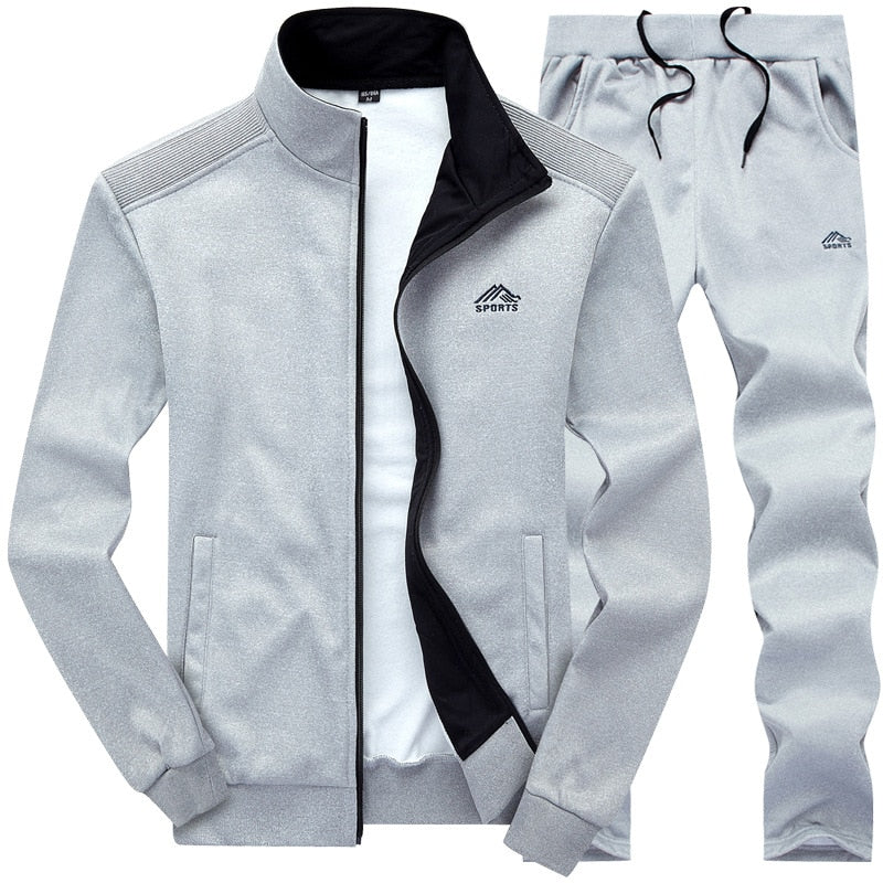 Men Sets Fashion  Sweatshirt +Sweatpants