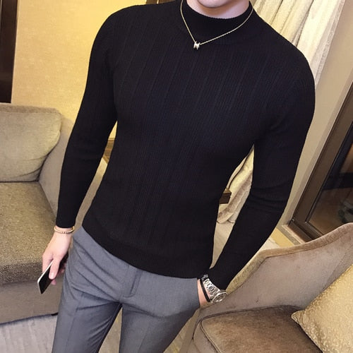 Men Casual Striped Solid Sweater