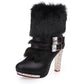 Cresfimix women cute sweet high quality white pu leather high heel boots lady casual autumn &amp; winter warm boots cool shoes a2849