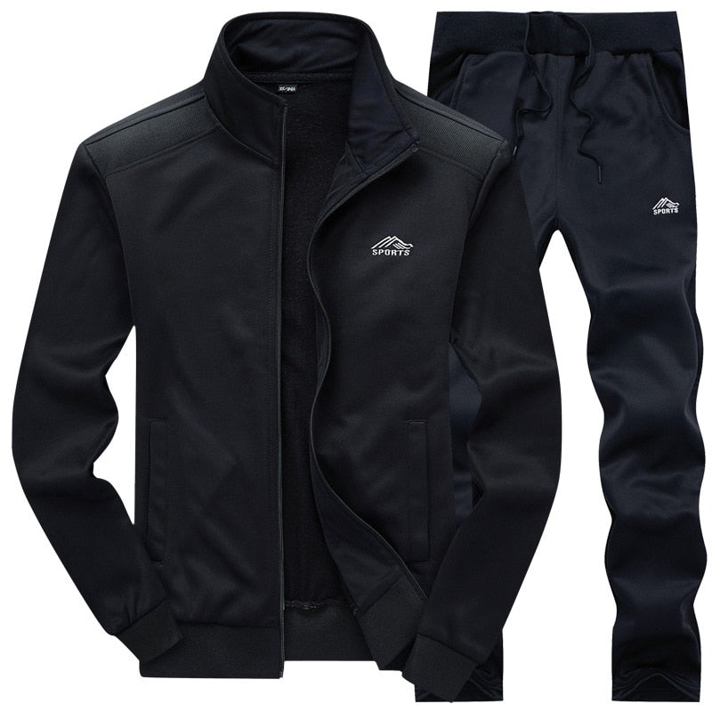 Men Sets Fashion  Sweatshirt +Sweatpants