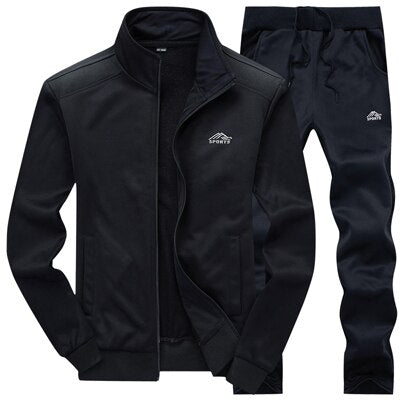 Men Sets Fashion  Sweatshirt +Sweatpants