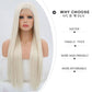 FROST HUMAN HAIR COLLECTION Charisma Blonde Wig Synthetic Lace Front Wig for Women Long Silky Straight Hair Natural Hairline Side Part Cosplay Wigs