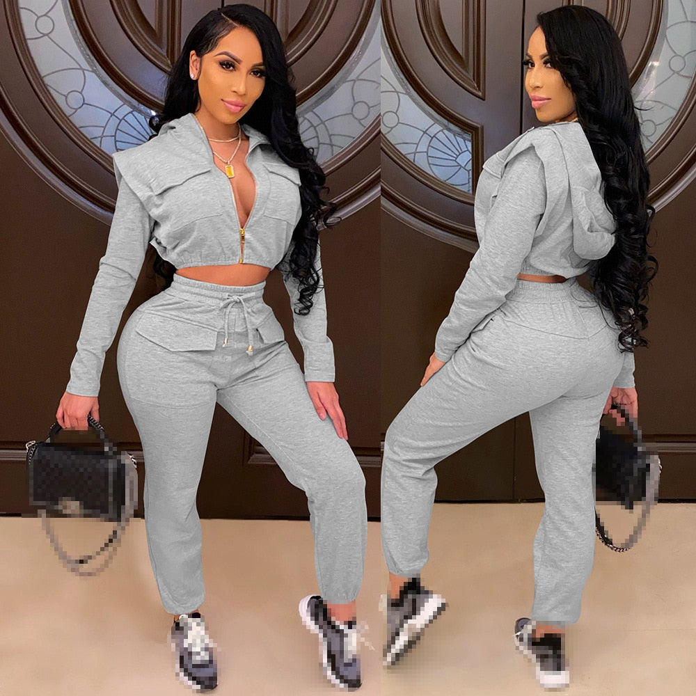tracksuit two piece women set sexy