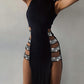 Elegant Lady Sleeveless Mock Neck dress
