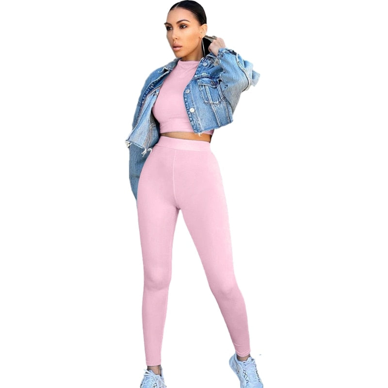Winter Women Sport Fitness 2 Two Piece Set