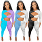 Color Block Patchwork Two Piece Set