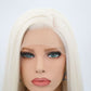 FROST HUMAN HAIR COLLECTION Charisma Blonde Wig Synthetic Lace Front Wig for Women Long Silky Straight Hair Natural Hairline Side Part Cosplay Wigs