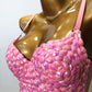 Pink Crystal Women Sexy Spandex Crop Top