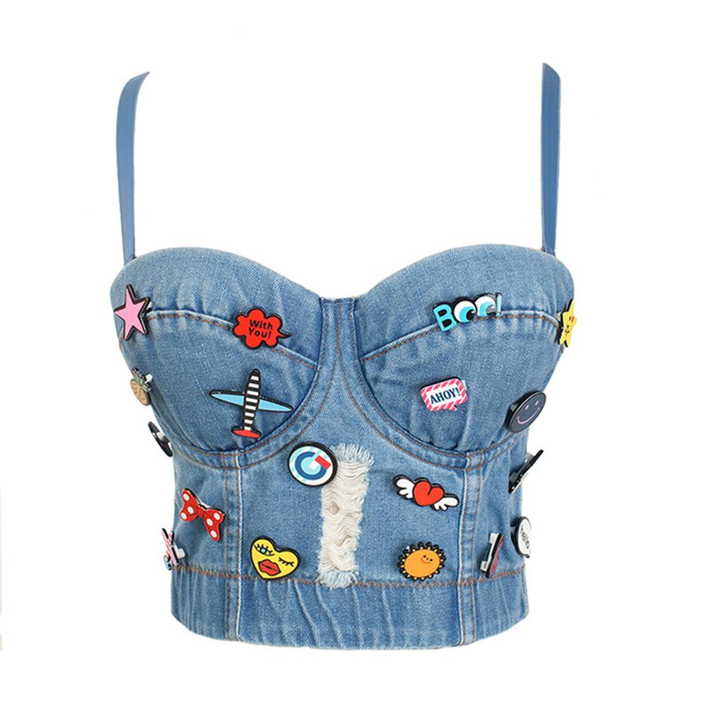 crop top sexy lux style jeans
