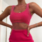FestivalQueen Diamonds Mesh Cropped Tank Top