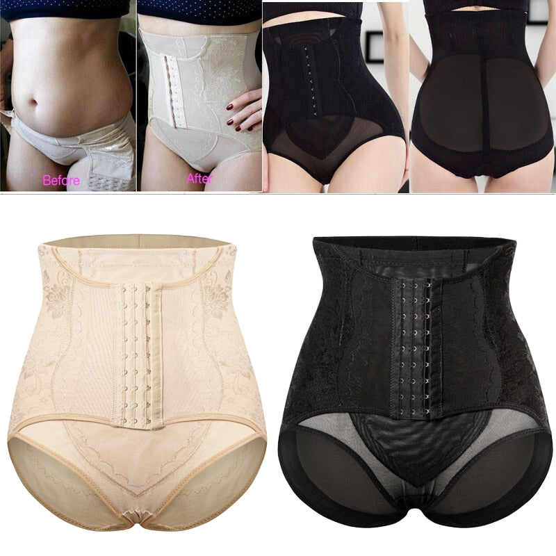 Faja Women Waist Trainer Body Shaper Butt Lifter High Waist Control