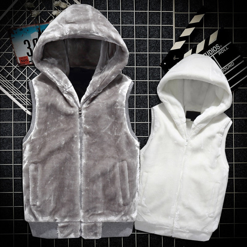 Men Winter Coral Velvet Hoodie