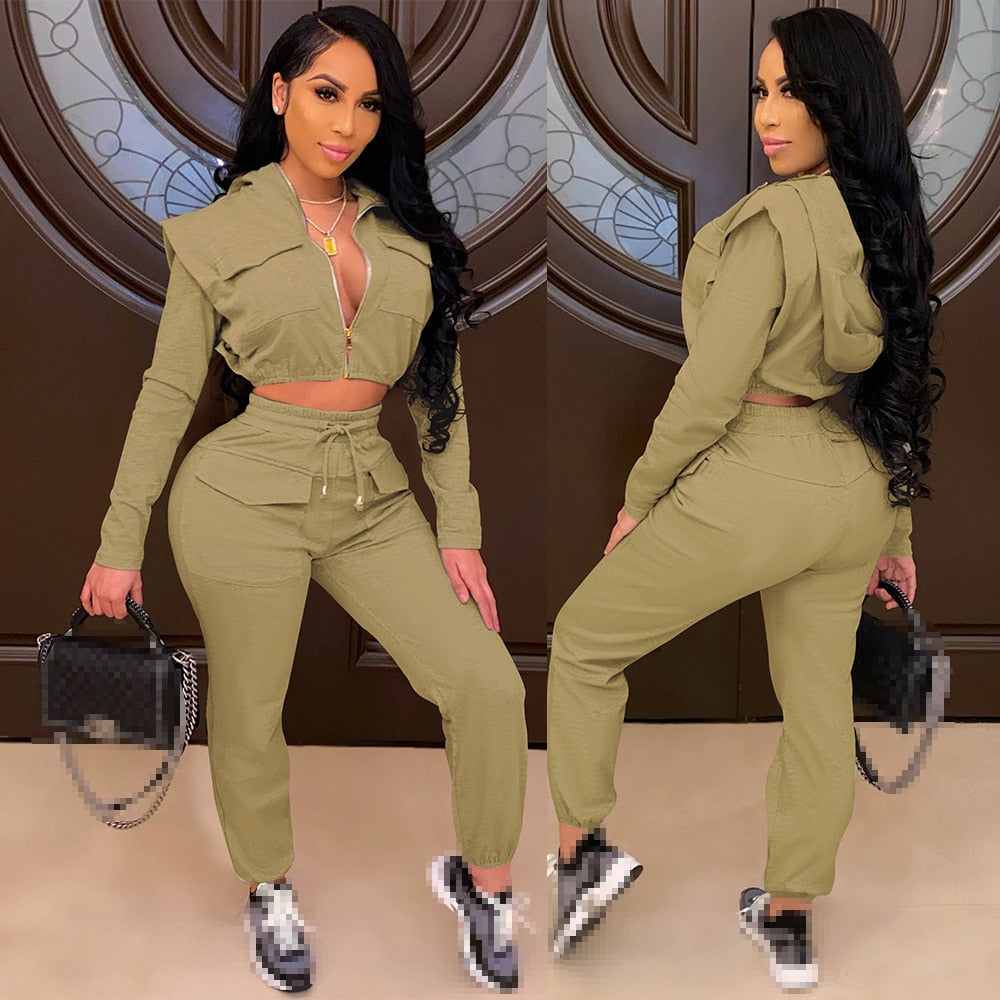 tracksuit two piece women set sexy