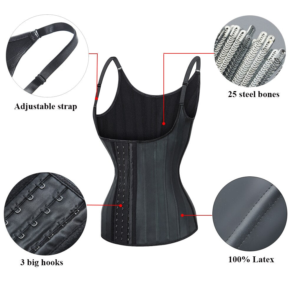 Latex Vest Waist Trainer Corset Body Shaper
