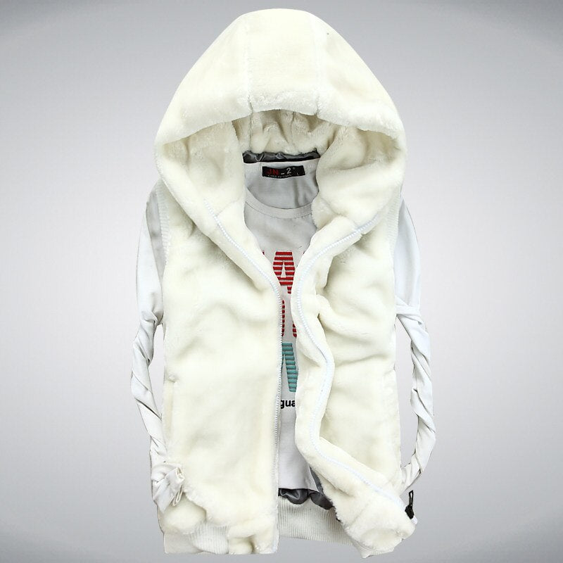Men Winter Coral Velvet Hoodie
