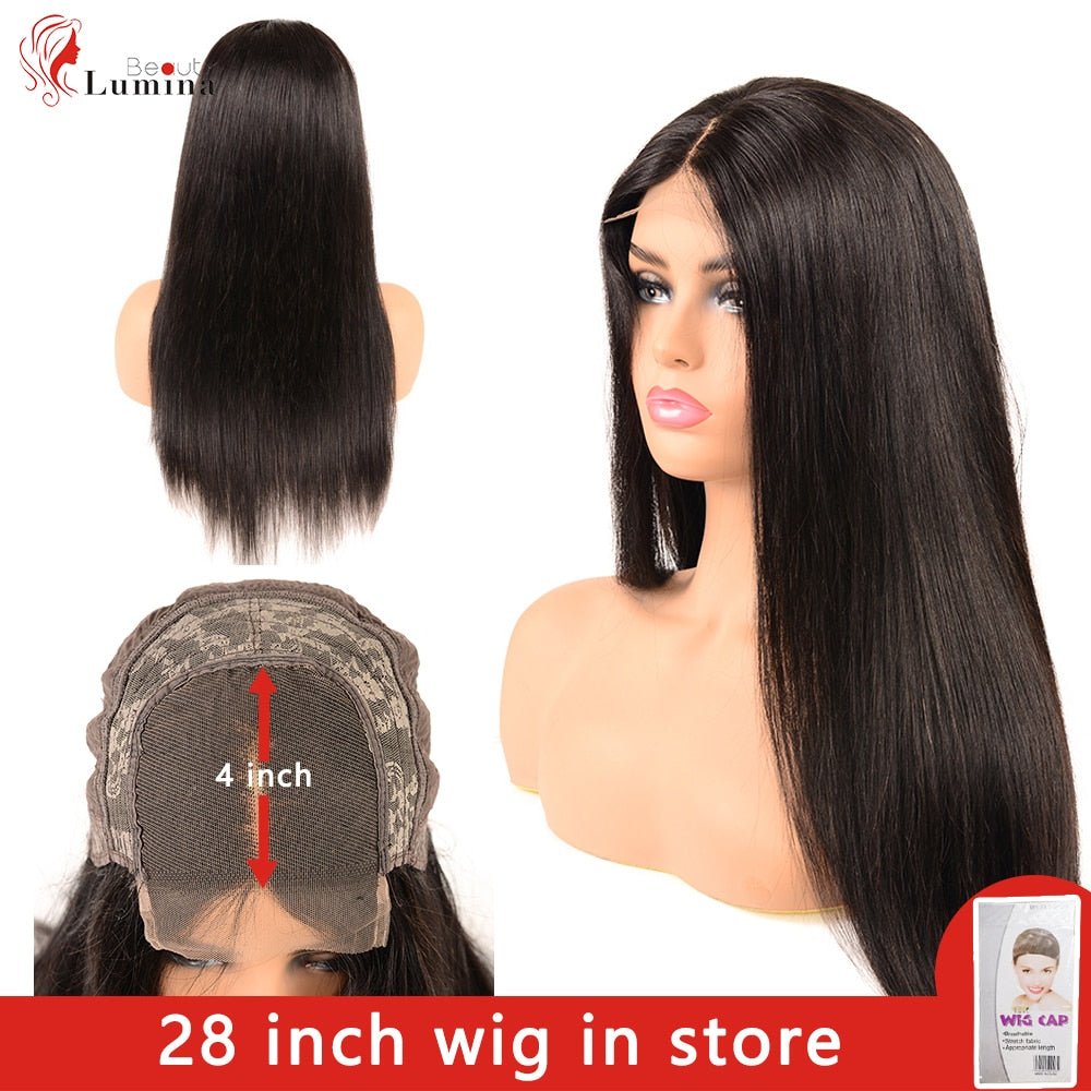 FROST HUMAN HAIR COLLECTION 13X4 Lace Front Wigs For Women 4x4 Lace Closure Wig Straight Lace Frontal Wig Straight Human Hair Wigs with Baby Hair Remy Hair