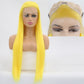 FROST HUMAN HAIR COLLECTION Charisma Blonde Wig Synthetic Lace Front Wig for Women Long Silky Straight Hair Natural Hairline Side Part Cosplay Wigs
