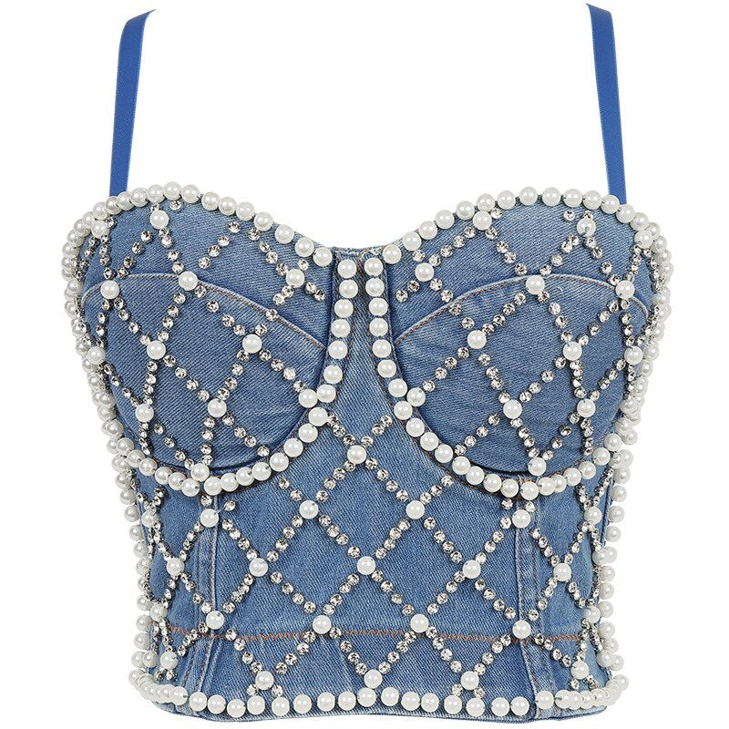 crop top sexy lux style jeans
