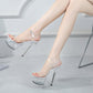 Clear SexY Dance 15cm High Plus Size HEELS