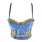 crop top sexy lux style jeans
