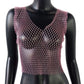 FestivalQueen Diamonds Mesh Cropped Tank Top