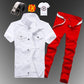 Mens  Casual Denim Vest Jeans Pants Slim Fit Two Piece Set