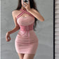 Hot Girl Style Sexy Open Back Lace Up