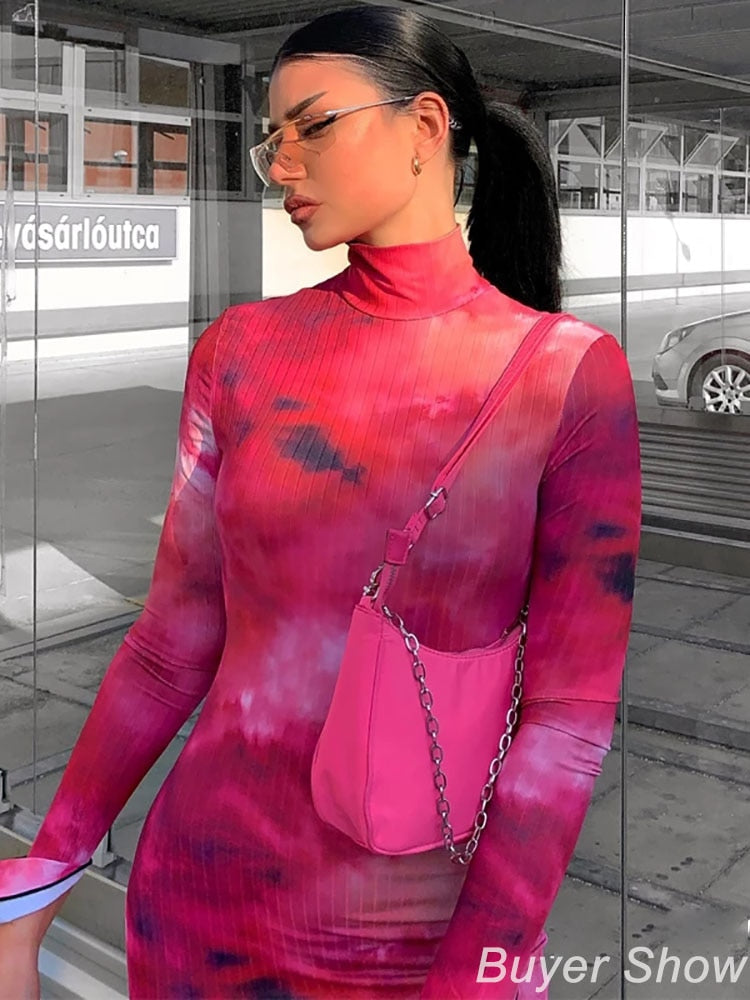 Mock Neck Bodycon Dress