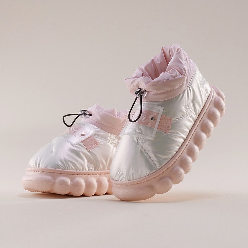 Winter 2022 Platform Warm Fur Shoes for Female Rainproof Cloth Comfortable Soft Plush Chunky Women&#39;s Snow Boot