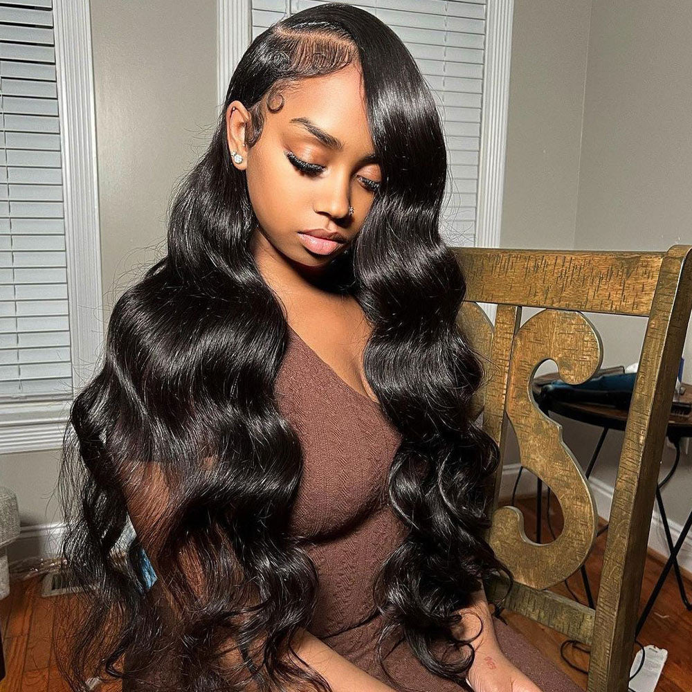 FROST HUMAN HAIR COLLECTION 30 40 Inch Body Wave Lace Front Wigs for Women Human Hair Wigs Brazilian Hair 13x4 Full Hd Lace Frontal Wig Loose Body Wave Wig