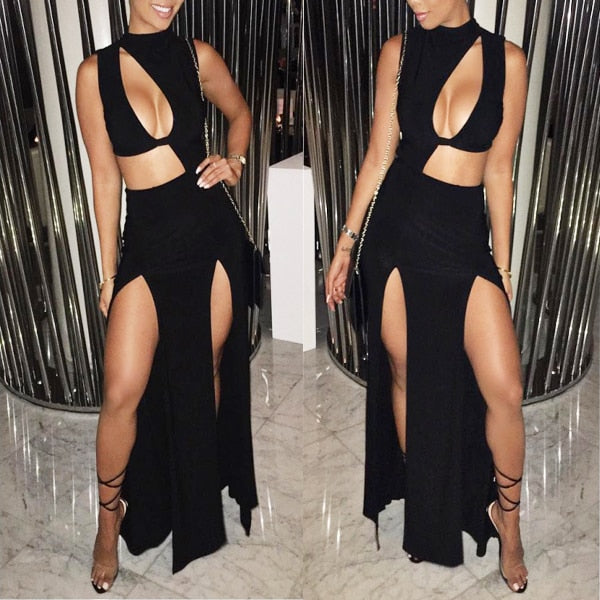 Elegant Lady Sleeveless Mock Neck dress