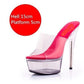 Clear SexY Dance 15cm High Plus Size HEELS