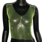 FestivalQueen Diamonds Mesh Cropped Tank Top