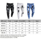 Men Cotton Stretchy Ripped Skinny Jeans High Quality
