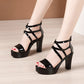 Block Heel Platform Sandals Women