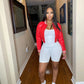 pink Faux Leather Striped Side Baseball Jacket