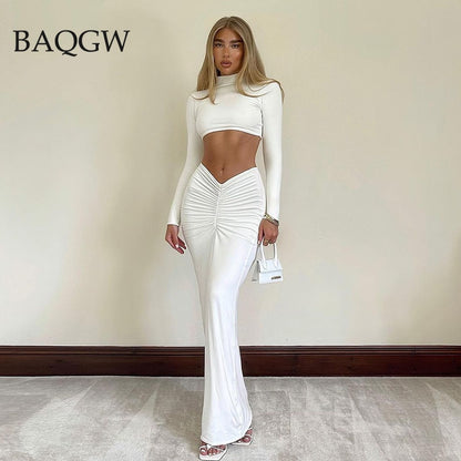 Elegant Long Sleeve Two Piece Dress Set